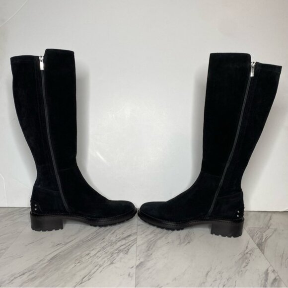 Aquatalia Omara Black Suede Tall Boot 10 - Picture 7 of 16